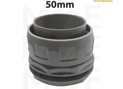 Elettrocanali IP65 Cable Gland / Box Joint for flexible conduit Gray GX50 50mm | GX50 | برس اتوب للفلكسيبل رمادي