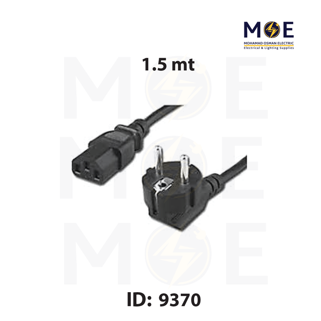 HE Power Cord Female IEC C13 3x0.75mm 10A 250V 1.5mt