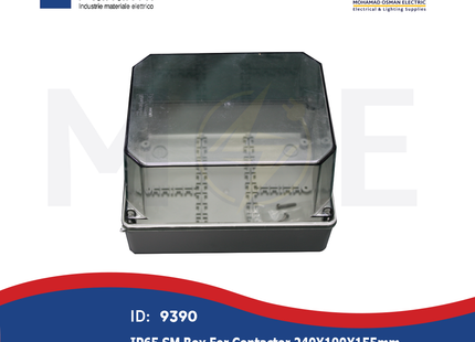 Marlanvil IP65 Sealed Surface Mounting Box For Contactor 240X190X155mm Transparent Cover | 010-CA.K | علبة ظاهرة غطا شفاف