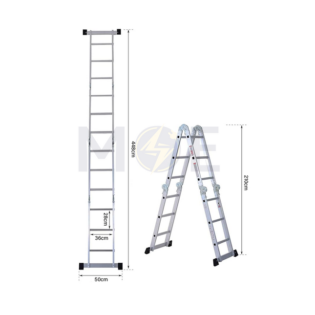 Telescopic Multi-Purpose Ladder Aluminum 4x5 Steps