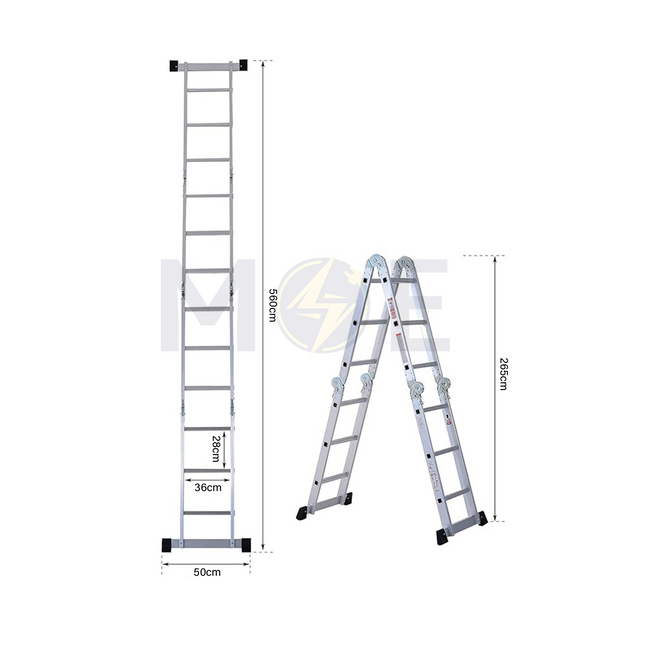 Telescopic Multi-Purpose Ladder Aluminum 4x6 Steps