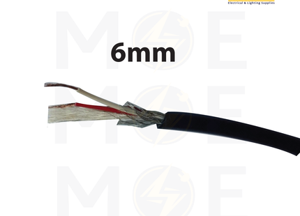 Audio Cable Microphone / Stereo OD 6mm Black | كابل ميكرو اسود