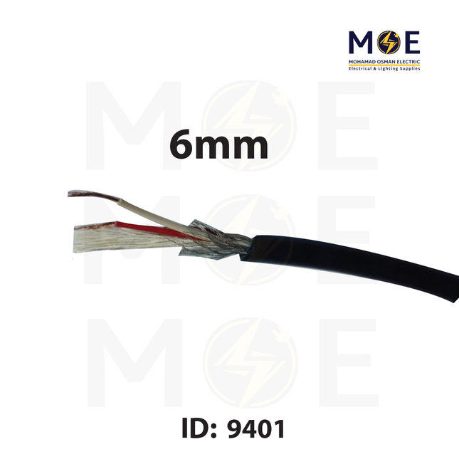 Audio Cable Microphone / Stereo OD 6mm Black | كابل ميكرو اسود