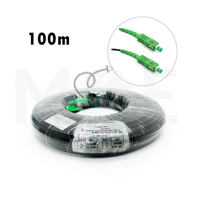 Self Support Drop fiber optic patch cable | Optical Patch Cord | Single Mode SC/APC 1Core 100mt