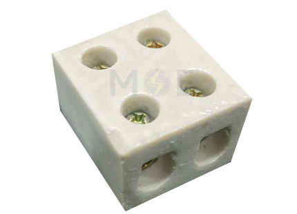 Terminal Block Porcelain Big Gray 2P | TeminalBlock-2P-Big | جنكسيون بورسلين كبير رمادي