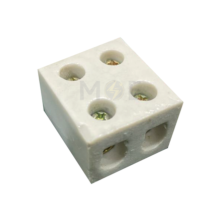 Terminal Block Porcelain Big Gray 2P | TeminalBlock-2P-Big