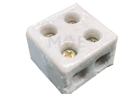 Terminal Block Porcelain Small Gray 2P | TerminalBlock-2P-Small | جنكسيون بورسلين صغير رمادي