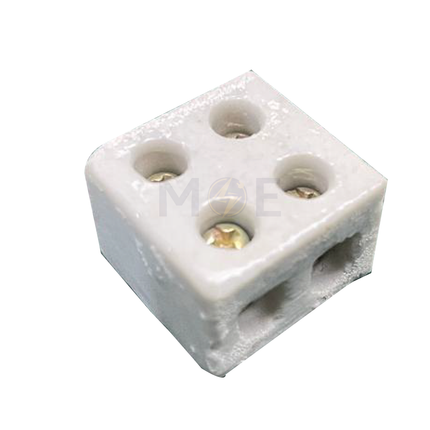 Terminal Block Porcelain Small Gray 2P | TerminalBlock-2P-Small