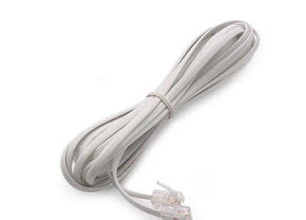 Telecom Extension Cable RJ11 Male-Male White 3mt