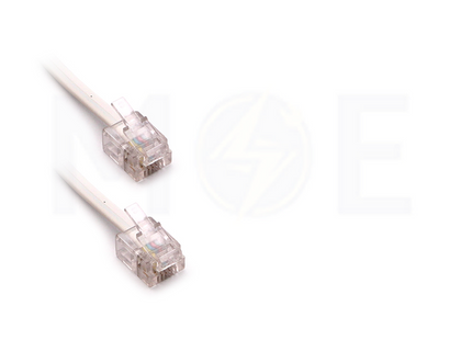 Telecom Extension Cable RJ11 Male-Male White 3mt