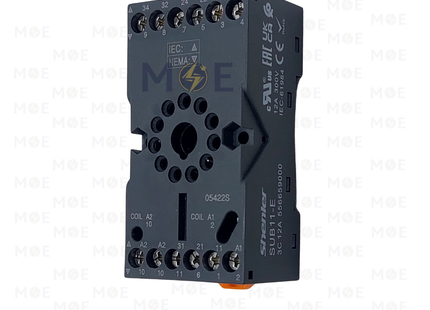 Shenler DIN Rail Mounted Socket / Base For RUB Relay 11Pin | SUB11-E | قاعدة ريليه