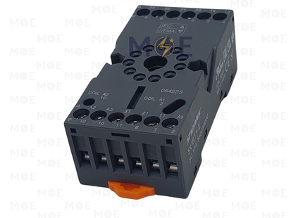Shenler DIN Rail Mounted Socket / Base For RUB Relay 11Pin | SUB11-E | قاعدة ريليه