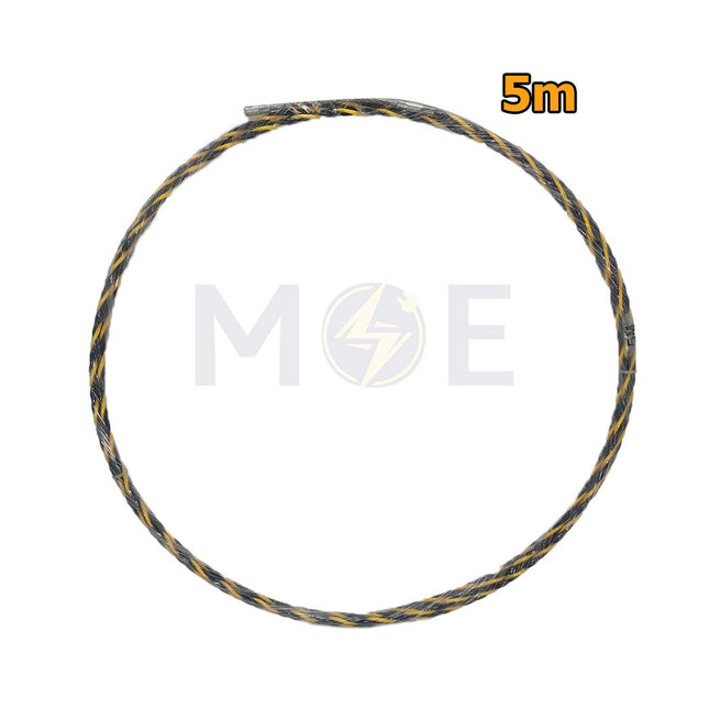 Twisted Polyester Fish Tape Wire Guide BlackYellow 5m
