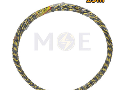 Twisted Polyester Fish Tape Wire Guide BlackYellow 15m