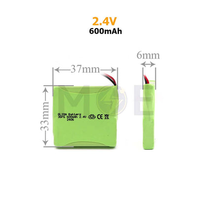 Battery Ni-MH Rechargeable Flat 2.4V 600mAh | 5M702BMXZ