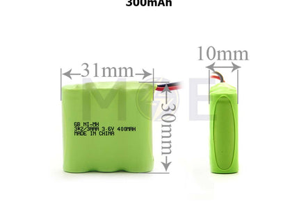 Battery Ni-MH Pack 3 Rechargeable 3.6V 300mAh  GP 3(23AAA)