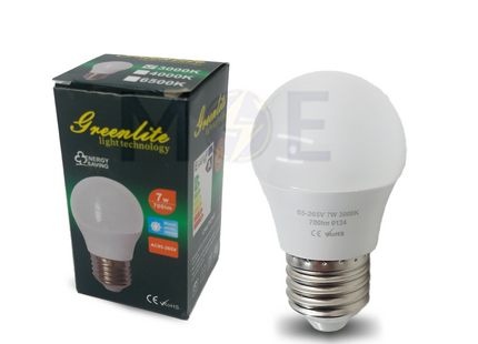 Greenlite LED Lamp Bulb WarmWhite E27 7W | G45