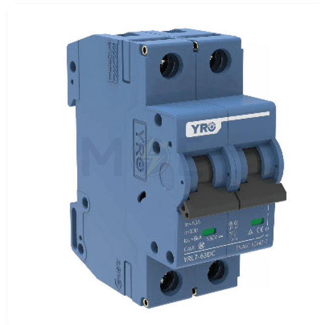 YRO MCB YRL7-63 DC 2P 63A | YRL7-63 | دجنتور كهرباء مجوز - قاطع كهربائي