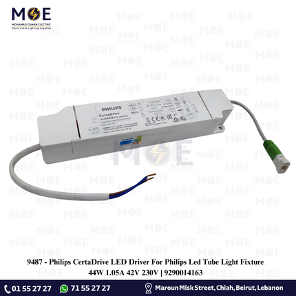 Philips CertaDrive LED Driver For Philips Led Tube Light Fixture 44W 1.05A 42V 230V | 9290014163