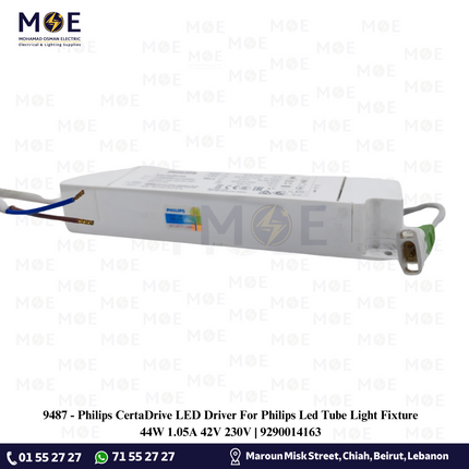 Philips CertaDrive LED Driver For Philips Led Tube Light Fixture 44W 1.05A 42V 230V | 9290014163