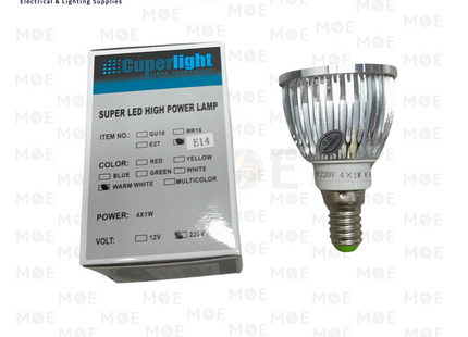 Cuperlight LED spot lamp WarmWhite MR16 E14 4x1W (4W) | | لمبة ليد برم سن رفيع سبوت ورم وايت