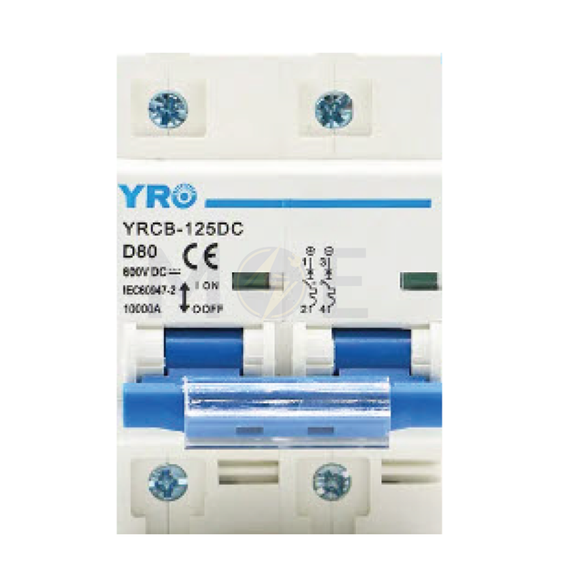 YRO MCB YRCB-125 DC 2P 125A | YRCB-125 | دجنتور كهرباء مجوز - قاطع كهربائي