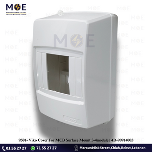 Viko Cover For MCB Surface Mount 3-4module | 4D-90914003 | غطاء دجنتور كهرباء مثلث مربع - غطاء قاطع كهربائي 