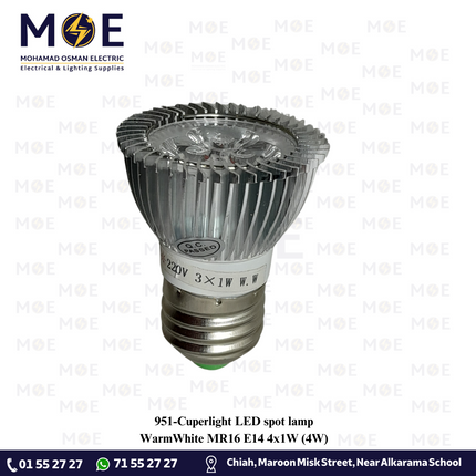 Cuperlight LED spot lamp WarmWhite MR16 E14 4x1W (4W) |