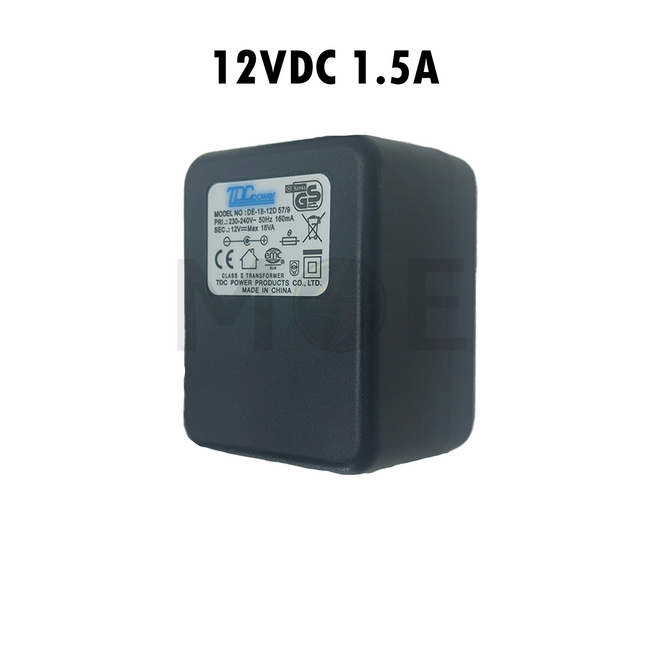 TDC Power Adapter AC/DC 12V 1.5A | DE-18-12D57/9