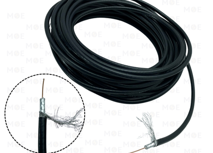 BELDEN Coaxial Cable Foil + 60% Aluminum Braid Shield PVC Jacket Black RG6 75 OHM 305mt | 9116-0101000 | كابل كوكسيال اسود