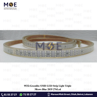 Greenlite SMD LED Strip Light Triple 3Rows Blue 2835 276Led | ستريب ليد تربل ازرق