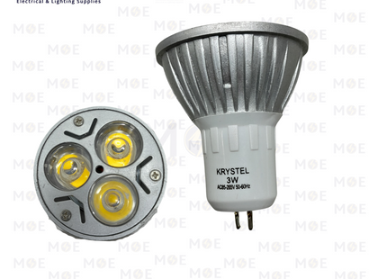 Krystel LED Spot Lamp WarmWhite GU5.3 MR16 3x1W (3W) | لمبة سبوت ليد ورم وايت