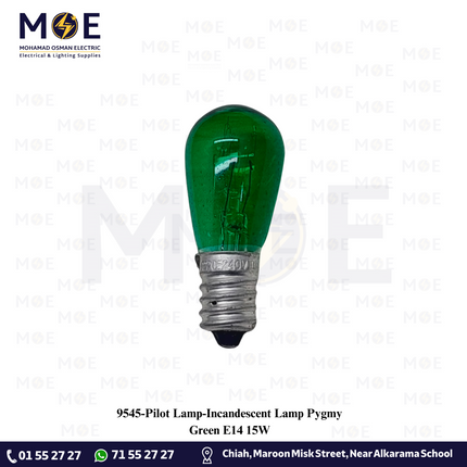 Pilot Lamp/Incandescent Lamp Pygmy Green E14 15W