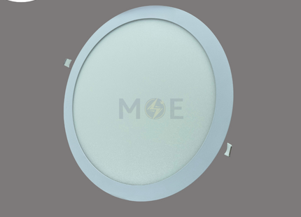 Mec LED Downlight/ Panel Light White Ceiling Flush Mounted Circular Daylight 6500K 20.5cm 18W | سبوت ليد مدور مخفي ابيض دايلايت
