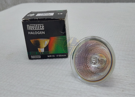 Novilite Halogen Spot Lamp WarmWhite Clear GU5.3 MR16 220V 50W | JCDR | لمبة سبوت هالوجين شفاف دون غطا