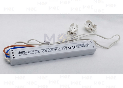 Jindel High Power Electronic Ballast for Fluorescent T5 Lamps +Lampholders AC 220-240V 21W | GEB-62 | ترانس الكترون مع دوي