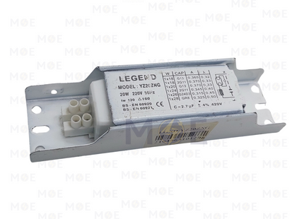 Legend Electrical Ballast for Fluorescent Lamps T8 220V 20W | Z20ZNG | ترانس فلورسنت حديد