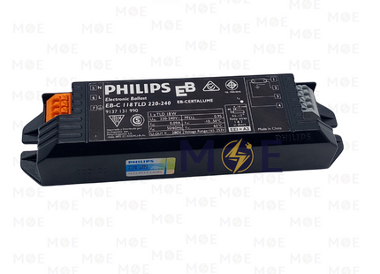 Philips Electronic Ballast for Fluorescent T8 Lamps AC 220-240V Out280V 1x18W | 9137131990 | ترانس الكترون