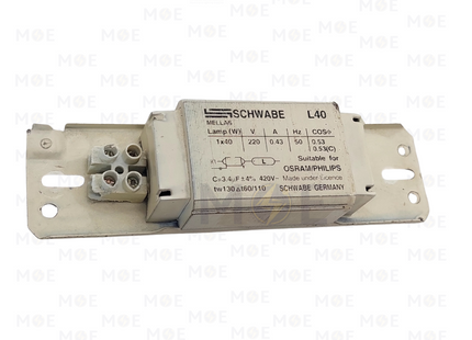 Schwabe Electrical Ballast for Fluorescent Lamps 120cm T8 220V 40W | L40 | ترانس فلورسنت حديد