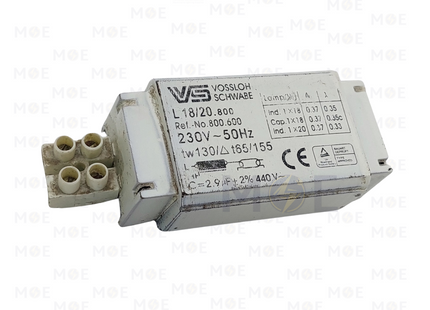 Vossloh Schwabe Electrical Ballast for Fluorescent Lamps 60cm T8 220V 18W-20W | L18/20.800 | ترانس فلورسنت حديد