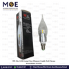 Mec LED Lamp Clear Filament Candle Tail Chrome WarmWhite E14 5W