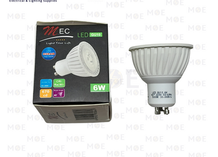 Mec LED Spot Lamp CoolWhite GU10 MR16 5000K 6W | لمبة سبوت ليد كعب ستارتر كول وايت