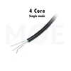 9634-Outdoor Fiber Optic Cable Single mode 4 Core Black 9/125  µm