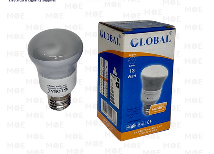Global Economic CFL Lamp Reflector Frosted 0908 R63 DayLight E27 13W | 908 | لمبة توفير صغيرة برم مراية مغشى دايلايت