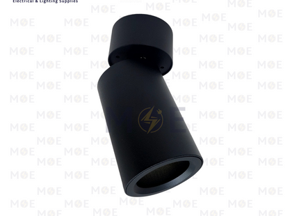 Cuperlight Cylinder Downlight Spotlight Frame MR16 Black Surface Adjustable Circular Spot GU10 | سبوت فارغ مدور ظاهر اسود متحرك كعب ستارتر
