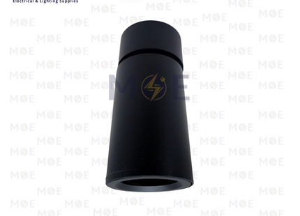 Cuperlight Cylinder Downlight Spotlight Frame MR16 Black Surface Adjustable Circular Spot GU10 | سبوت فارغ مدور ظاهر اسود متحرك كعب ستارتر