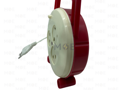 Multiple Sockets Cable ( 2x0.75mm ) Triple Outlet Reel 3 Socket 5A 6.4 meter| 667A | بكرة كادر بريز مثلث مع شريط مبسط