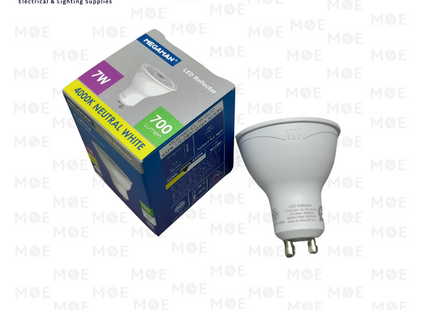 MEGAMAN LED COB Spot Lamp CoolWhite GU10 MR16 4000K 7W | YTGU10Z1 | لمبة سبوت ليد كعب ستارتر كول وايت