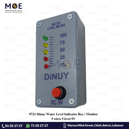 Dinuy Water Level Indicator Monitor 5 wires 5 level 9V | 248002