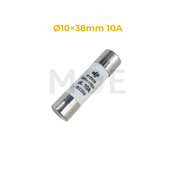 DF Ceramic Tube Fuse Ø10×38mm 10A 500V AC 100kA gL | 10x38 فيوز بورسلين